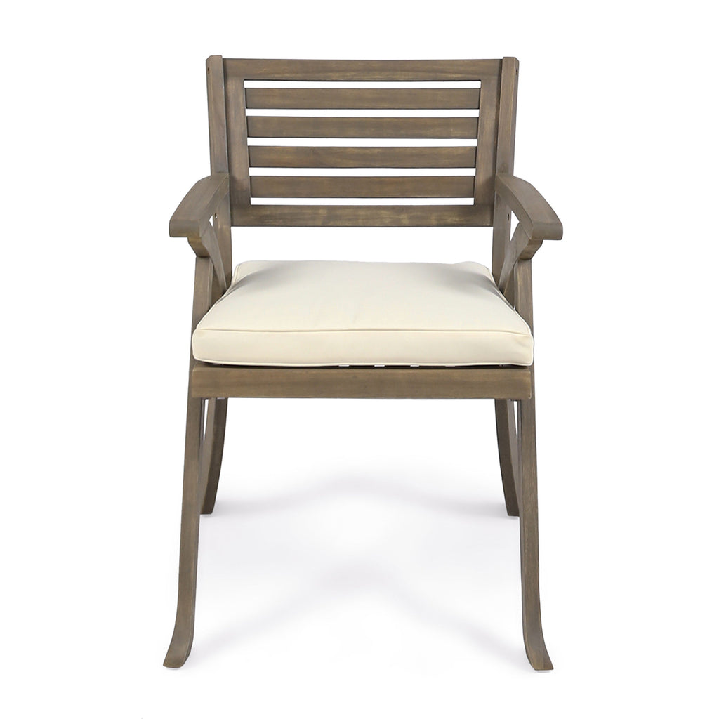 Helen Outdoor Acacia Wood Dining Chair