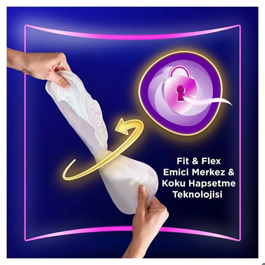 Orkid Platinum Night Sanitary Pads for Extra Protection 10 Count