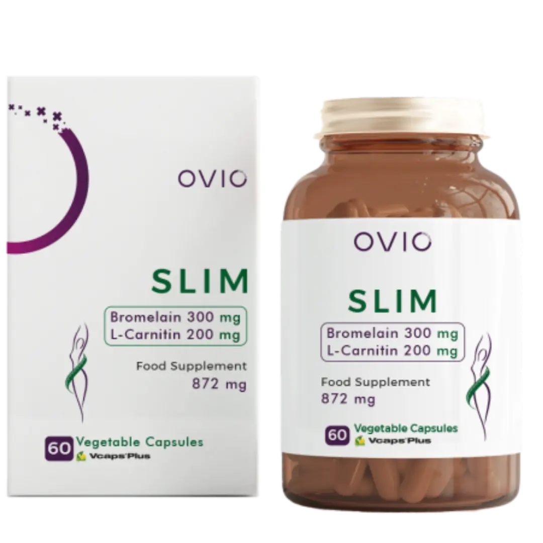 Ovio Slim Bromelain & L-Carnitine 872 mg Supplement 60 Capsules