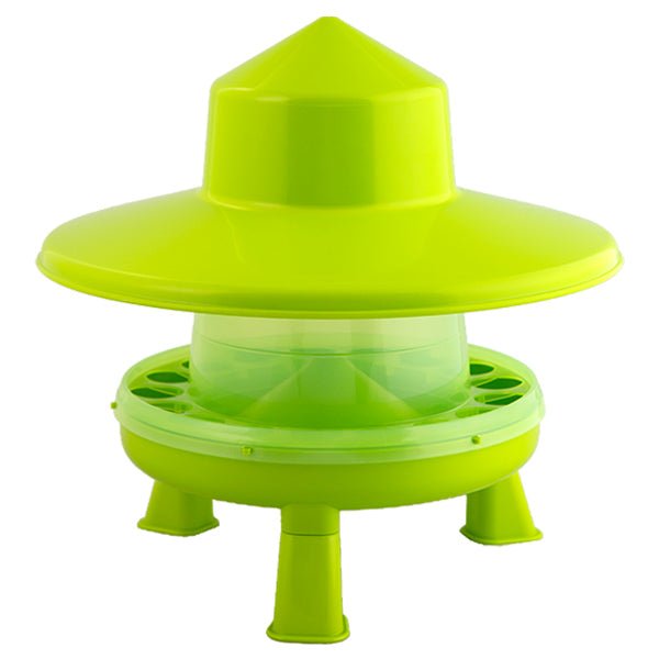 Plastic Poultry Feeder 4 kg with Anti-Waste Ring, Legs & Rain Hat