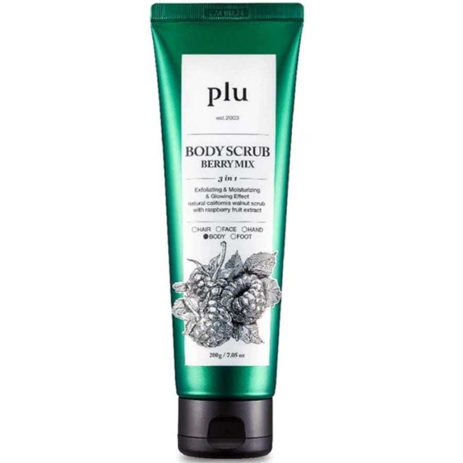 Plu Original Body Scrub Berry Mix Smoothing Exfoliator 200g