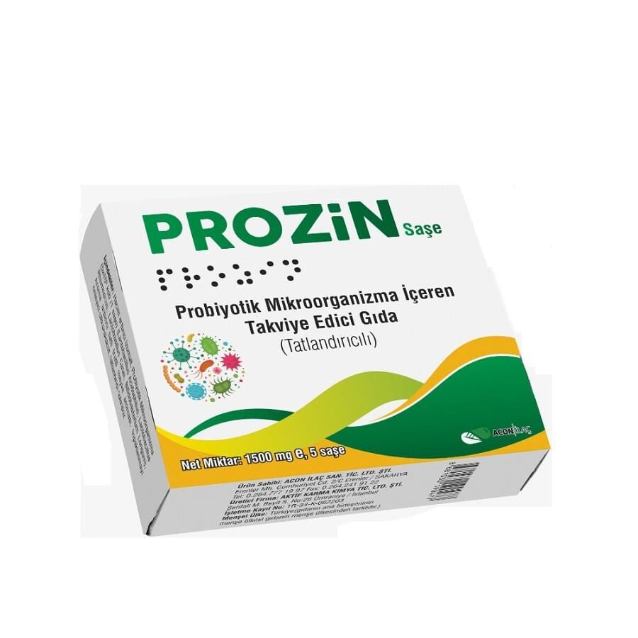 Acon Ilac Prozin Probiotic Supplement for Gut Health 5 Sachets