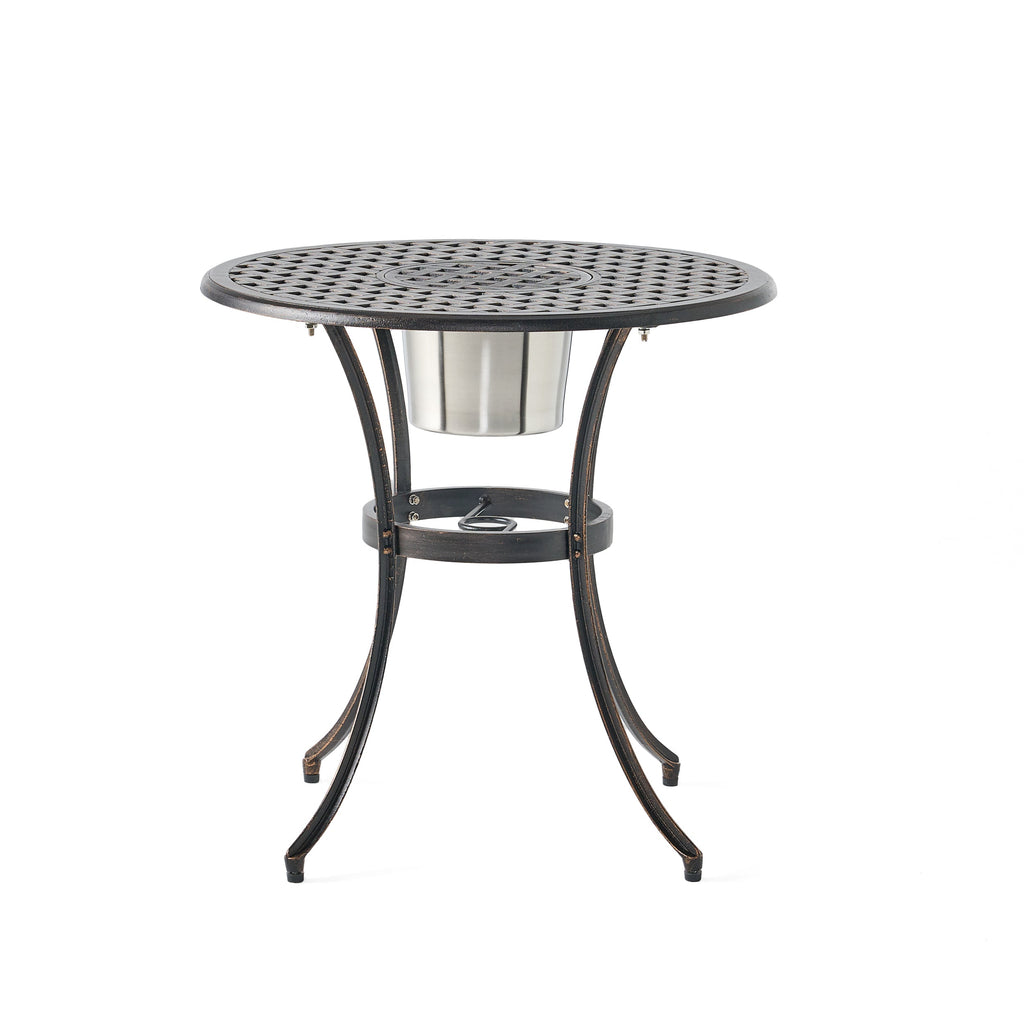 Camden 3PC Cast Bistro Set with Ice Bucket