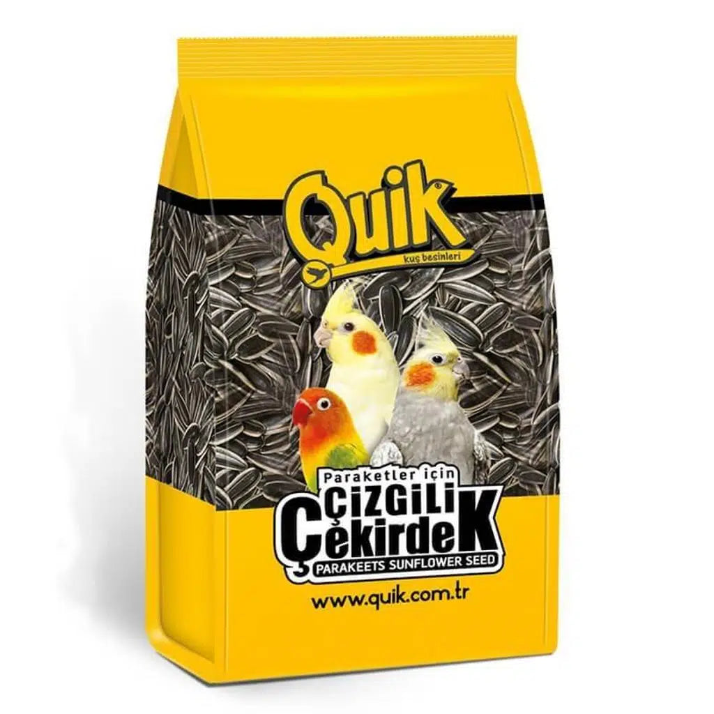 Quik Striped Parakeet Sunflower Seeds for Feather Health 500g