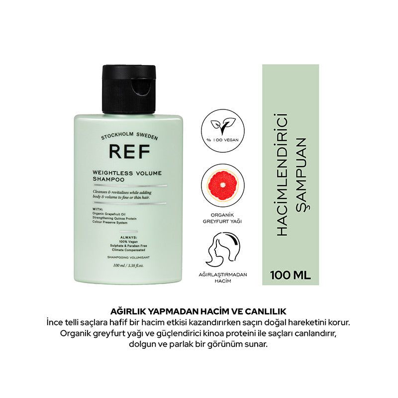 Ref Stockholm Sweden Weightless Volume Shampoo for Fine Hair 100 ml