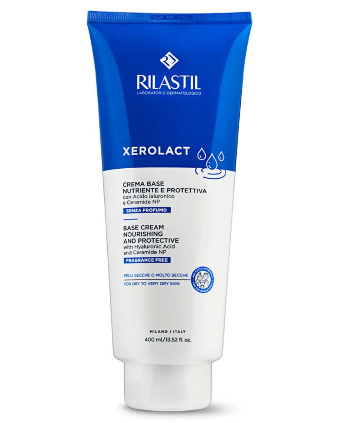 Rilastil Xerolact Base Cream Daily Moisturizer 400 ml
