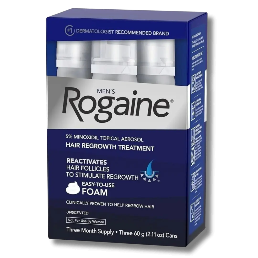 Rogaine Extra Strength Men Foam for Hair Regrowth 3 x 60g