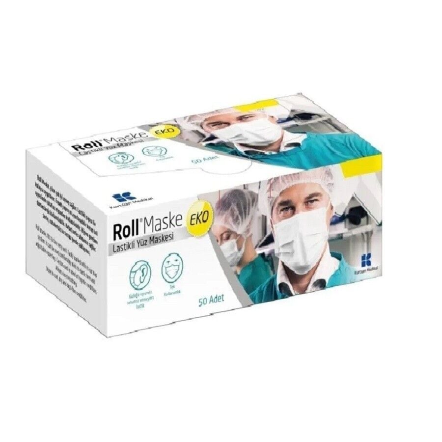 Roll Saglik 3-Ply Meltblown Surgical Face Masks 50 Count