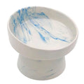 Eva Ceramic Elevated Pet Food Bowl in Blue