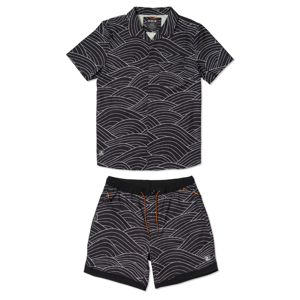 OLEU UV QUICK-DRY BOARDSHIRT - STORM CARBON