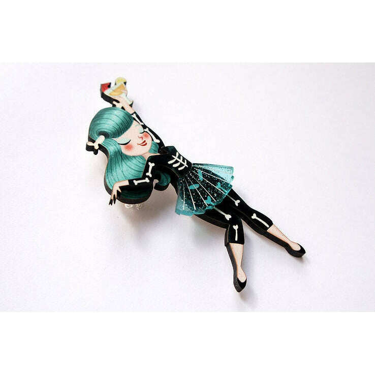 Skeleton Woman Brooch by Laliblue | PRE-ORDER SHIPS IN 2-3 WEEKS