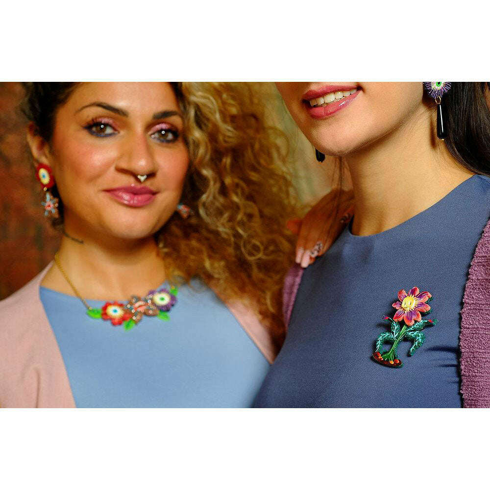 Skull Flower Brooch by Laliblue | PRE-ORDER SHIPS IN 2-3 WEEKS