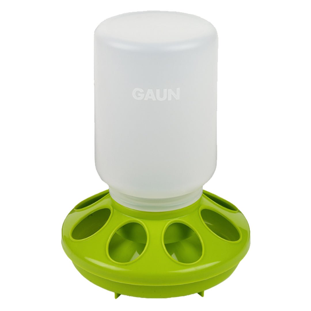 Small Plastic Chick Feeder, 1 Quart Bottle & Base for Chicks and Quail