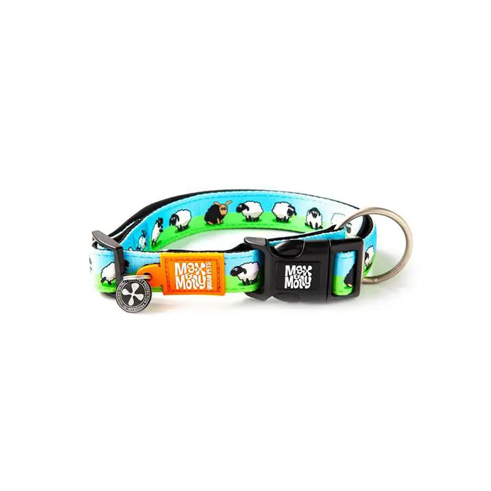 Max & Molly Smart ID Black Sheep Dog Collar Medium
