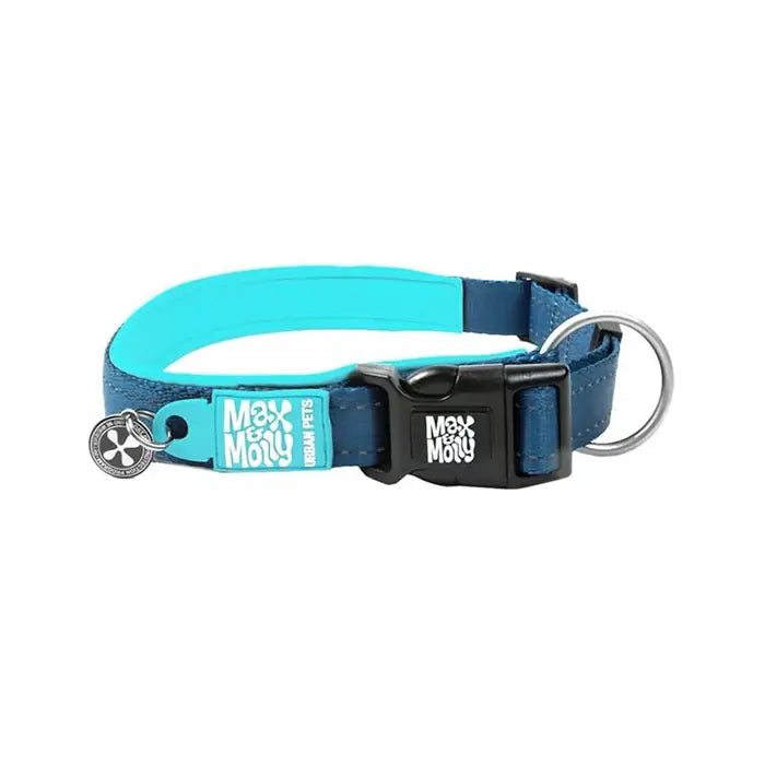 Max & Molly Smart ID Matrix Sky Blue Dog Collar Medium
