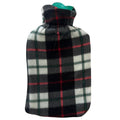 Smart Home Plaid Hot Water Bottle with Soft Cover 2L