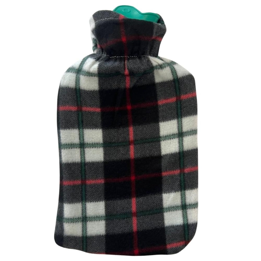Smart Home Plaid Hot Water Bottle with Soft Cover 2L