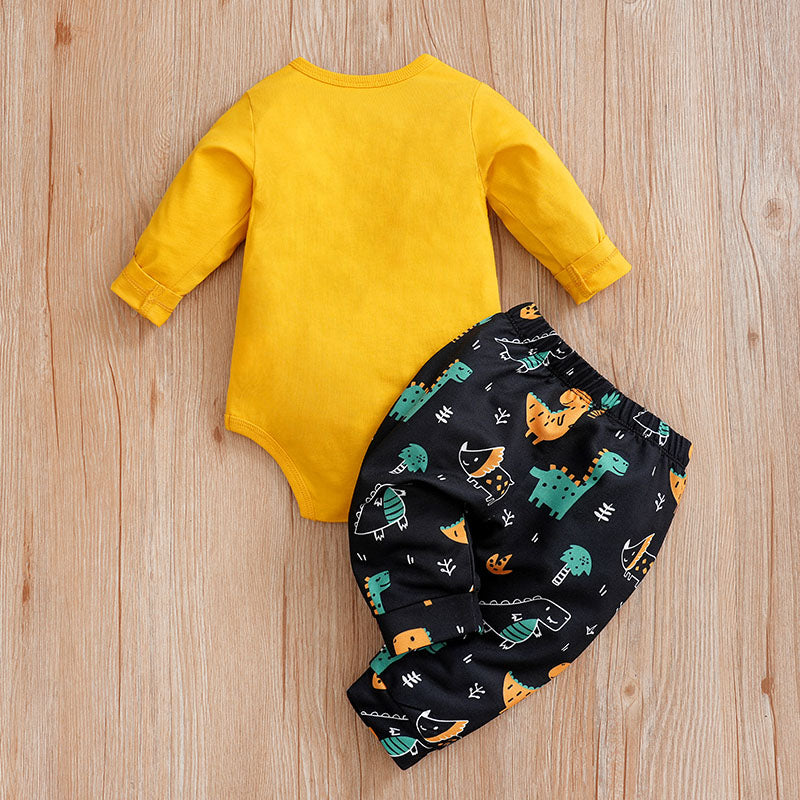 Spring & Autumn Baby Dinosaur Jumpsuit | For Newborns - # BAAA51210085