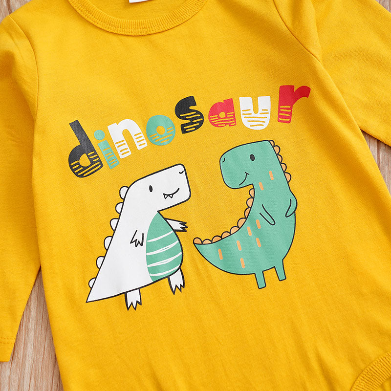 Spring & Autumn Baby Dinosaur Jumpsuit | For Newborns - # BAAA51210085