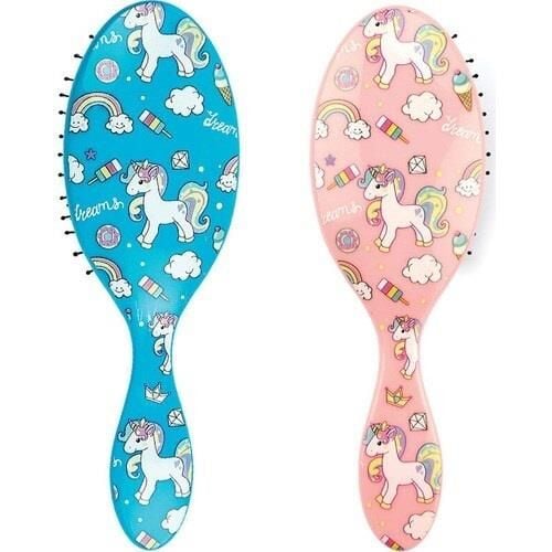 Lionesse Unicorn Oval Hair Brush for Gentle Detangling
