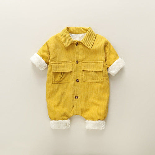 Thickened Cotton Padded Jumpsuit for Newborns
