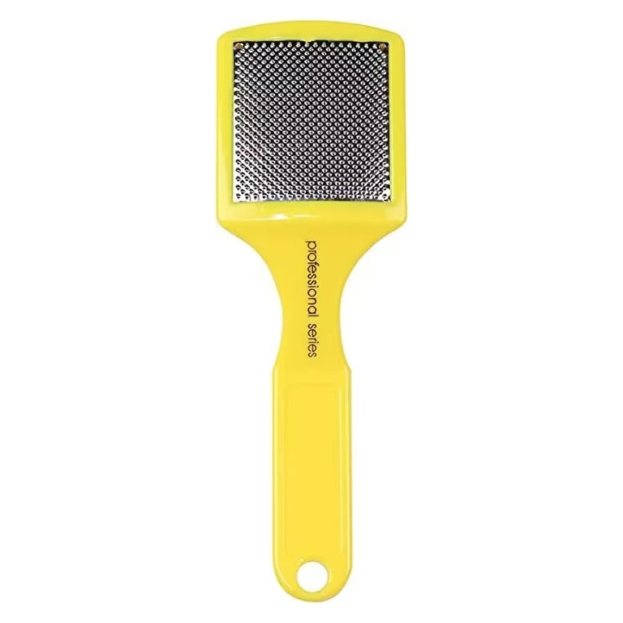 Trina Yellow Plastic Handle Foot Rasp for Smooth Heels