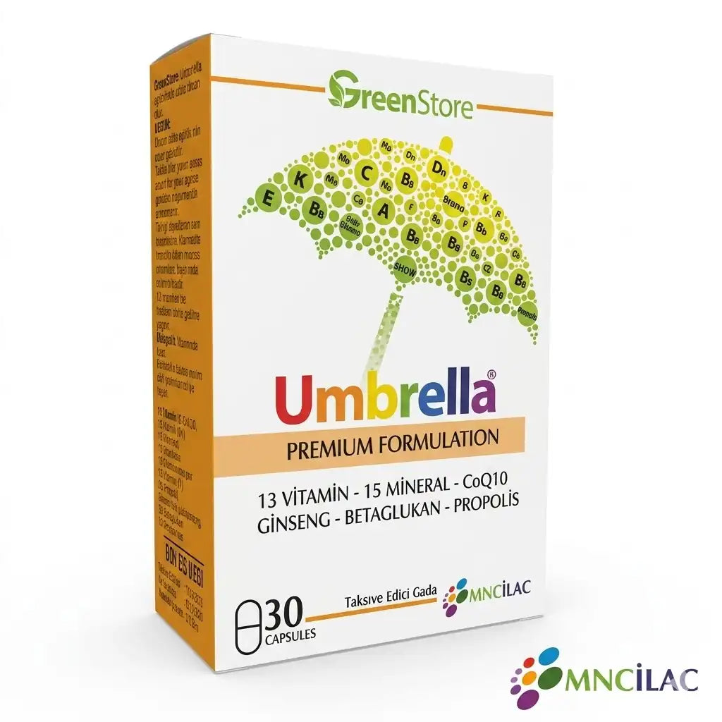 Umbrella Ginseng Multivitamin Daily Energy Support 30 Capsules