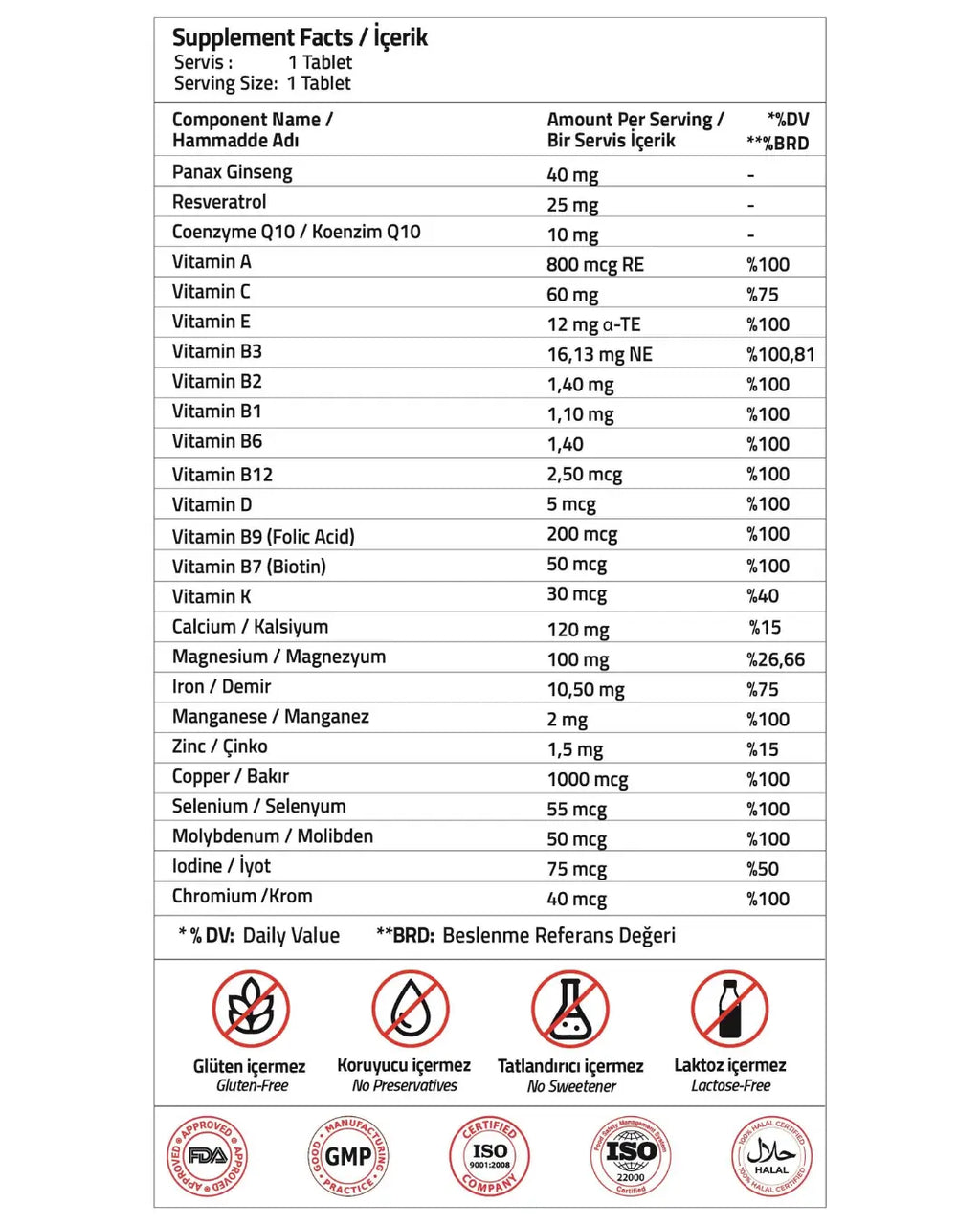 Validus Energy Daily Multivitamin for Vitality 30 Tablets