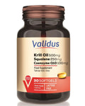 Validus Krill Oil 500mg & Squalene 250mg Dietary Supplement 30 Softgels