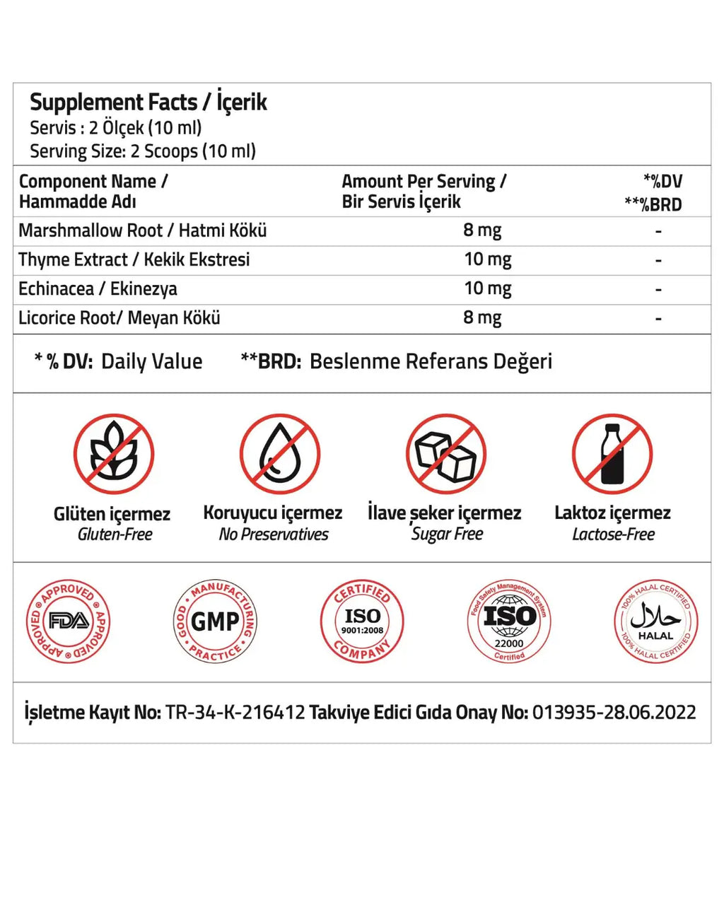 Validus Licorice & Echinacea Herbal Support Syrup 150 ml