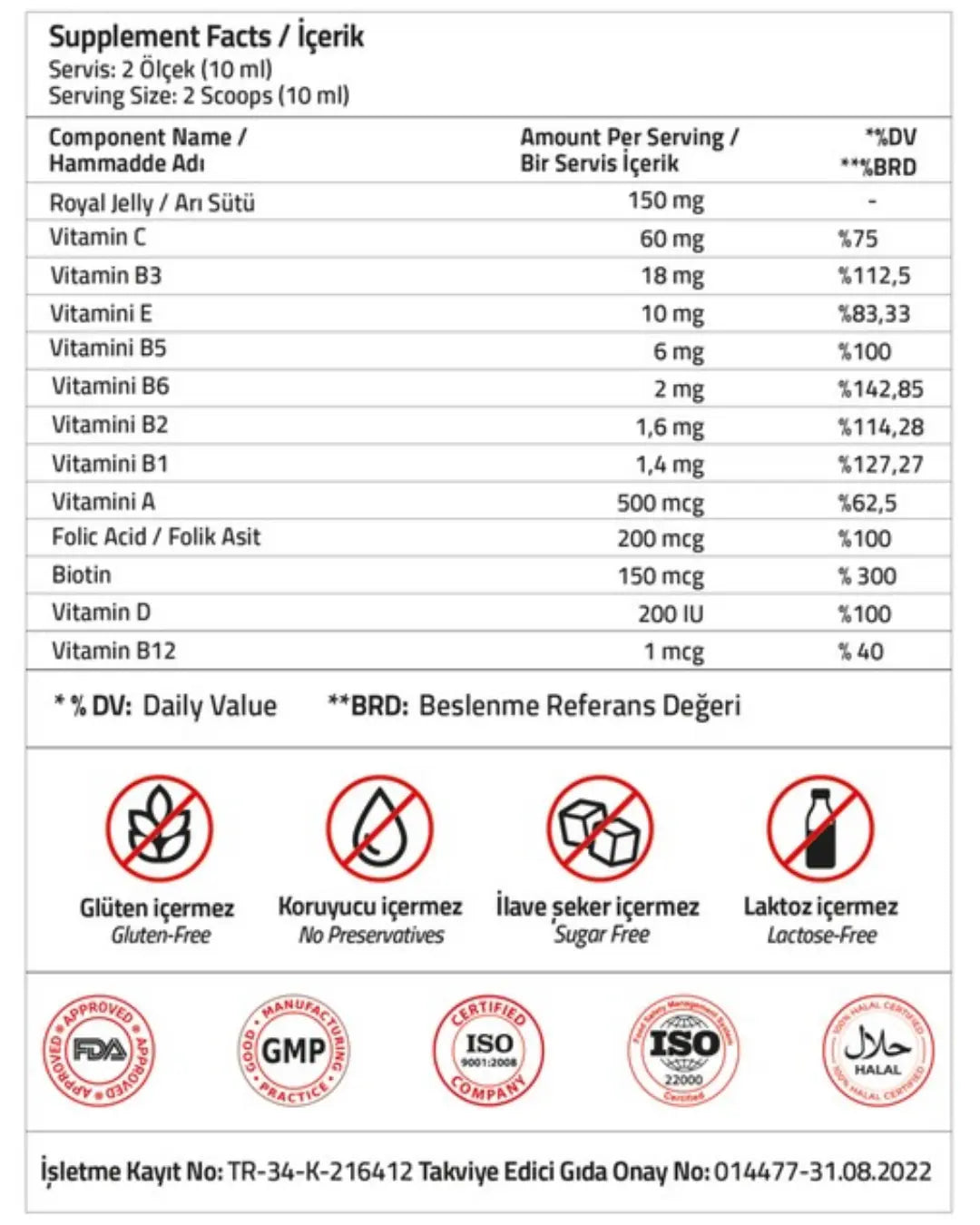 Validus Royal Jelly & Multi-Vitamin Syrup for Kids 150 ml