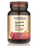 Validus Vitamin D3 & K2 Supplement for Bone Support 30 Softgels