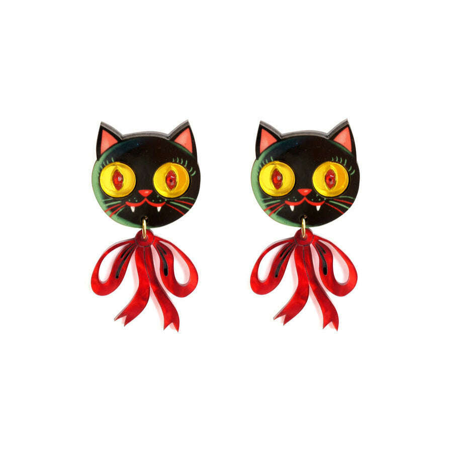 Vampire Kitten Earrings by Laliblue | PRE-ORDER SHIPS IN 2-3 WEEKS