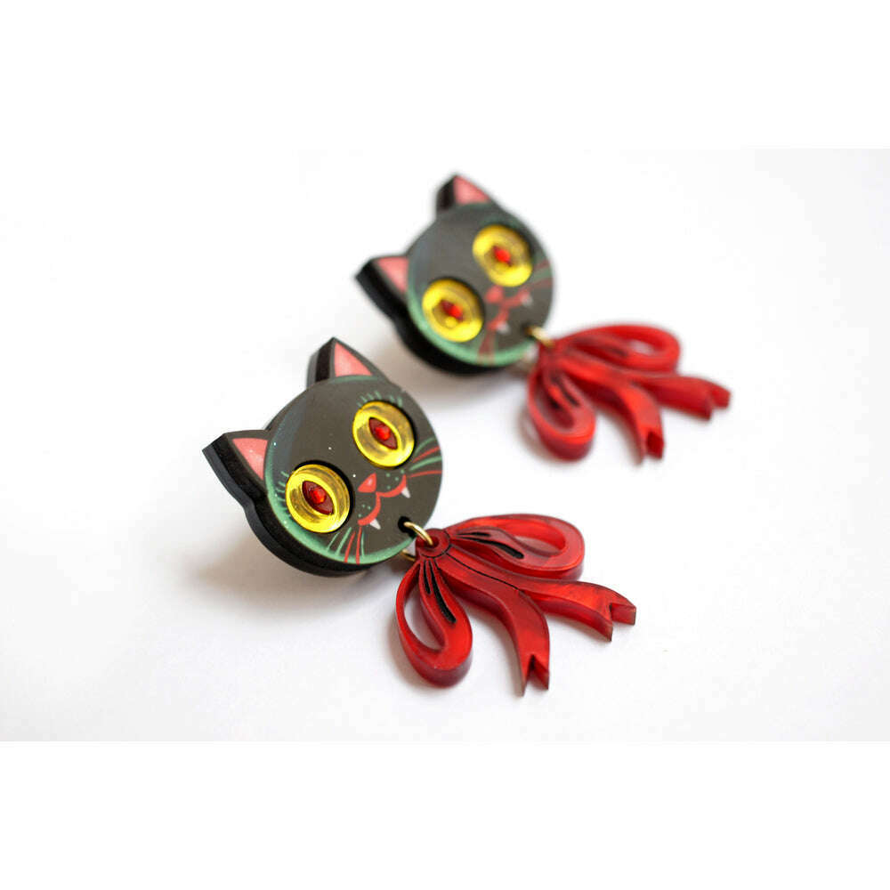 Vampire Kitten Earrings by Laliblue | PRE-ORDER SHIPS IN 2-3 WEEKS