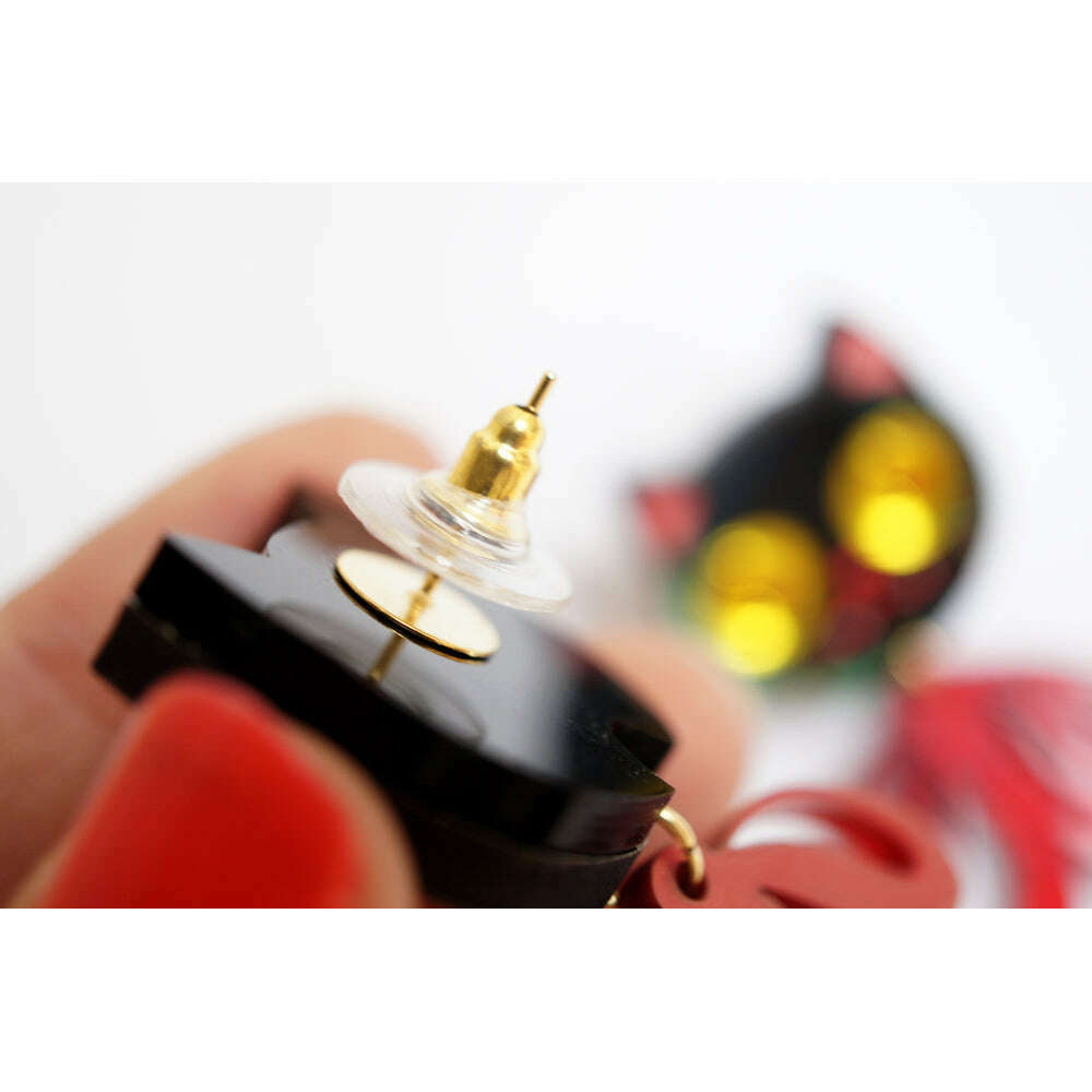 Vampire Kitten Earrings by Laliblue | PRE-ORDER SHIPS IN 2-3 WEEKS