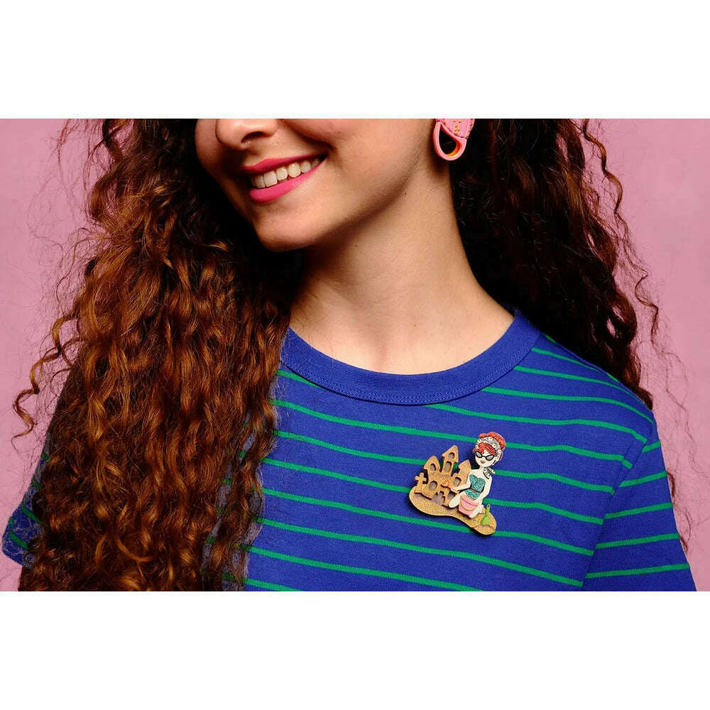 Vampire Playing with Sand Brooch by Laliblue | PRE-ORDER SHIPS IN 2-3 WEEKS