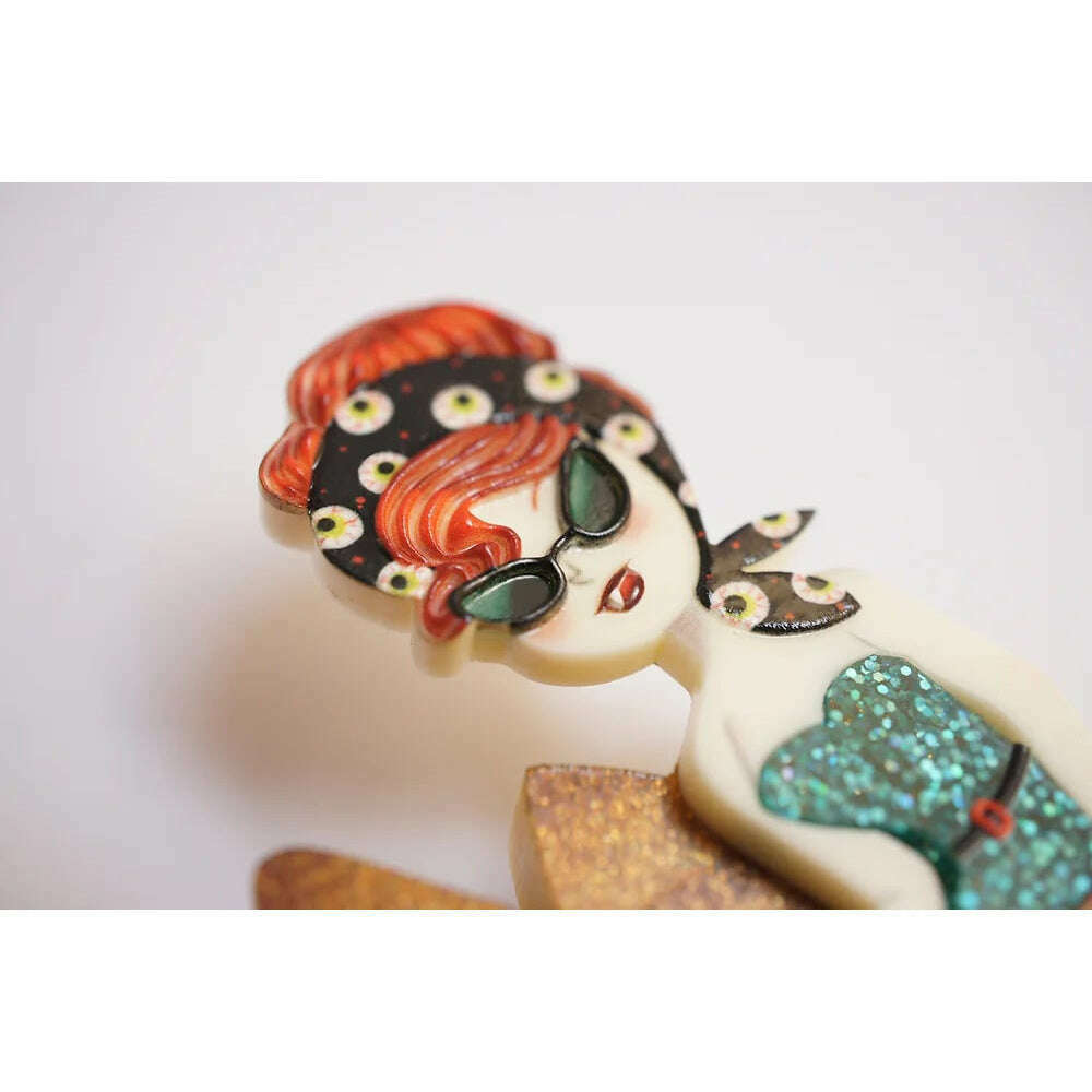 Vampire Playing with Sand Brooch by Laliblue | PRE-ORDER SHIPS IN 2-3 WEEKS