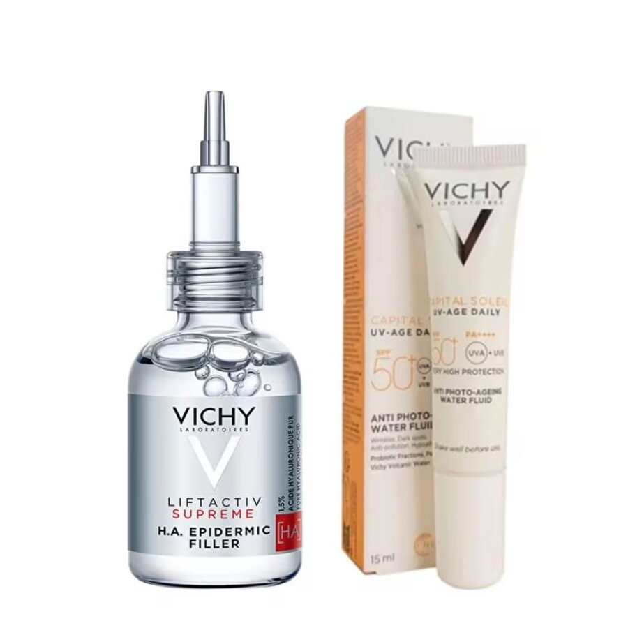 Vichy Liftactiv Supreme H.A. Filler & SPF 50+ Set with Bag