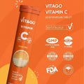 Vitago Vitamin C, D & Zinc Effervescent Tablets 20 Count