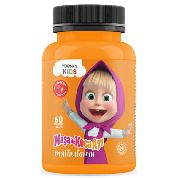 Voonka Kids Masha and the Bear Strawberry Multivitamin 60 Tablets