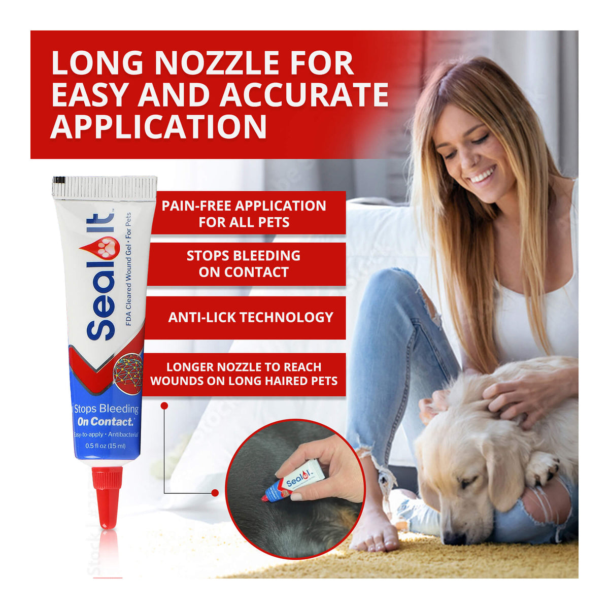 Wash It Pet Wound Wash and Seal It Pet Wound Gel Combination Pack