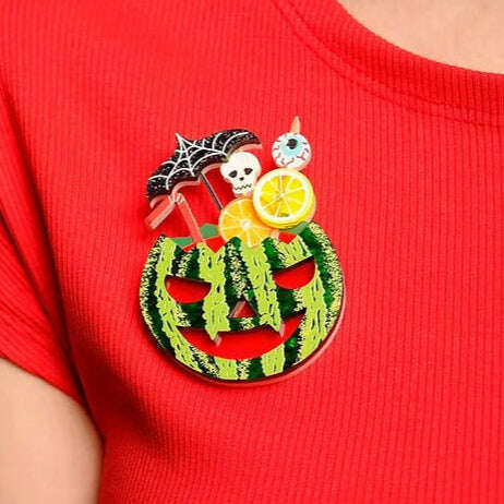 Watermelon Cocktail Brooch by Laliblue | PRE-ORDER SHIPS IN 2-3 WEEKS