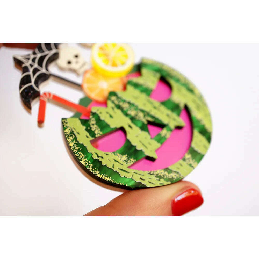 Watermelon Cocktail Brooch by Laliblue | PRE-ORDER SHIPS IN 2-3 WEEKS