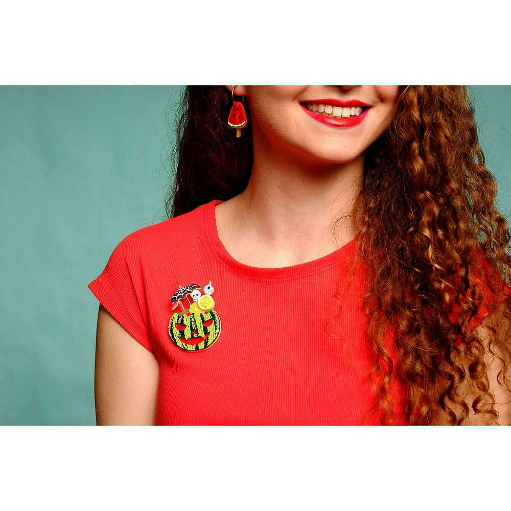 Watermelon Cocktail Brooch by Laliblue | PRE-ORDER SHIPS IN 2-3 WEEKS