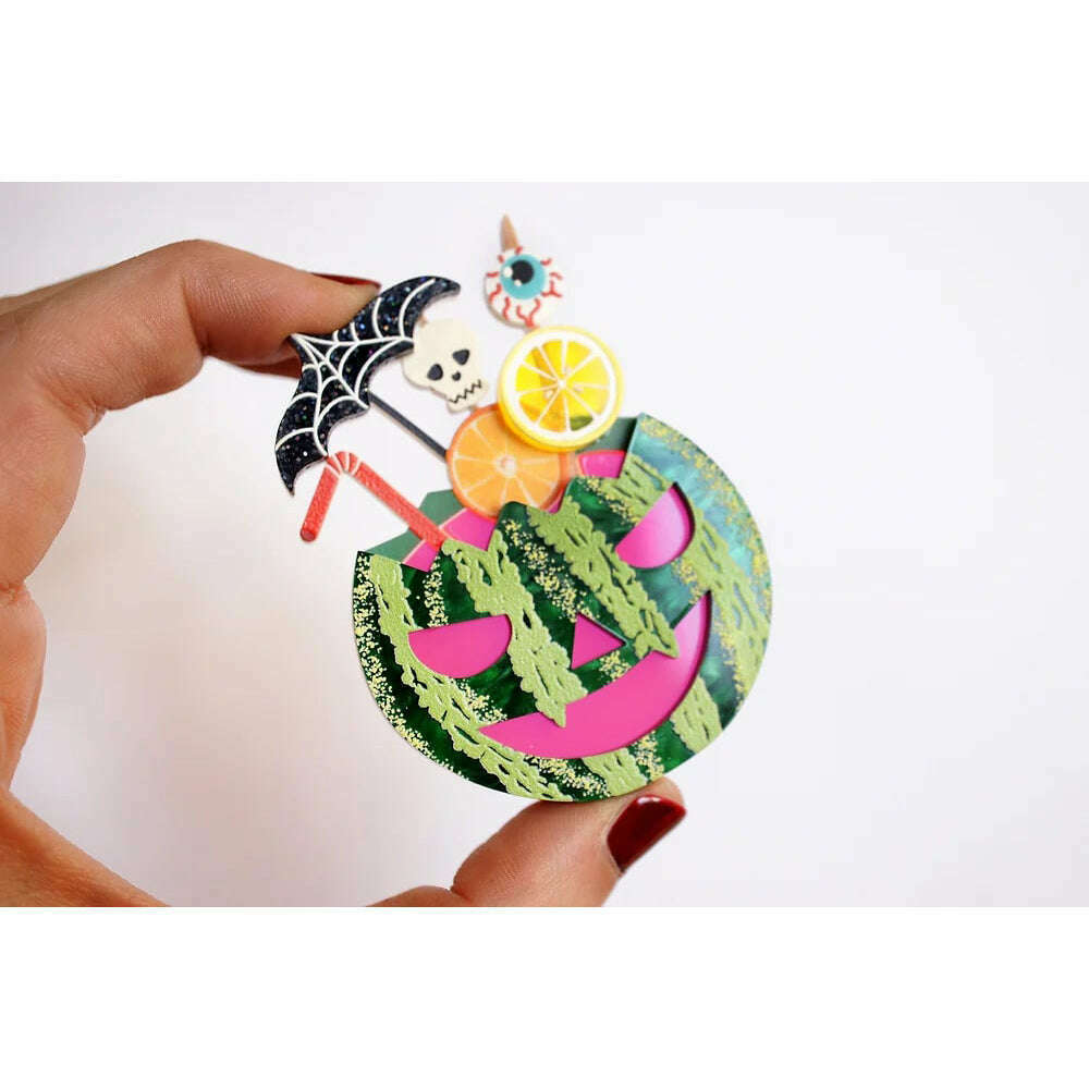 Watermelon Cocktail Brooch by Laliblue | PRE-ORDER SHIPS IN 2-3 WEEKS