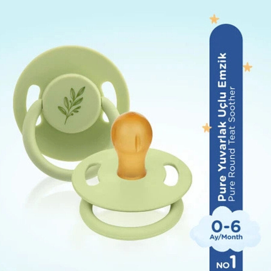 Wee Baby Cool Round Tip Pacifier No.1 Khaki 0-6m