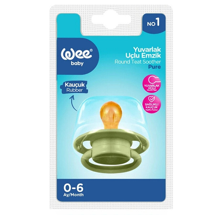 Wee Baby Cool Round Tip Pacifier No.1 Khaki 0-6m