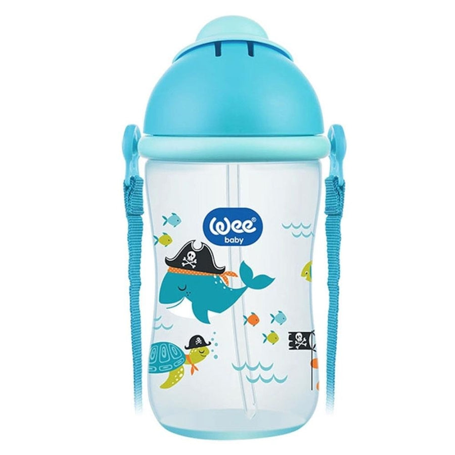 Wee Baby Straw Cup Blue Leak-Proof Sippy Cup 380ml