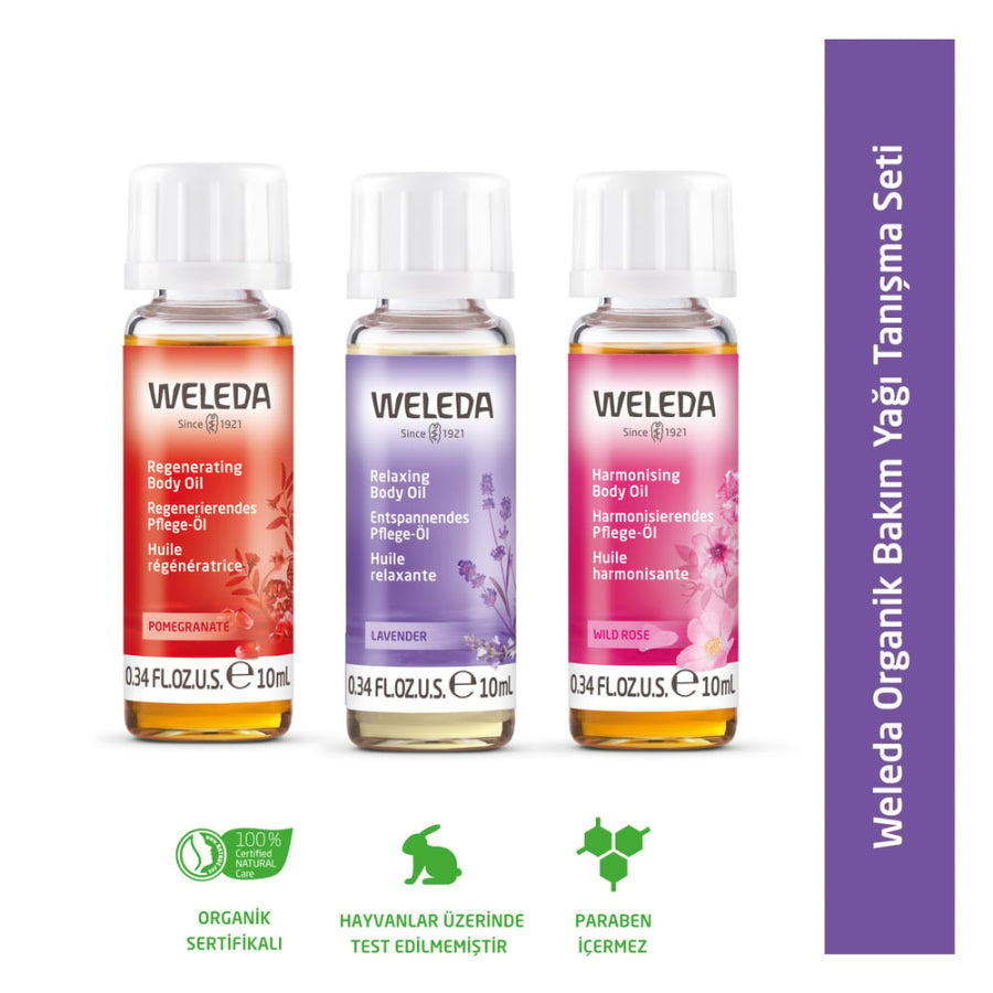 Weleda Body Oil Discovery Set for Skin Rejuvenation 3x10ml