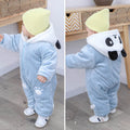 Winter Panda Baby Hoodie Jumpsuit | For Newborns - M# BAAA21110063